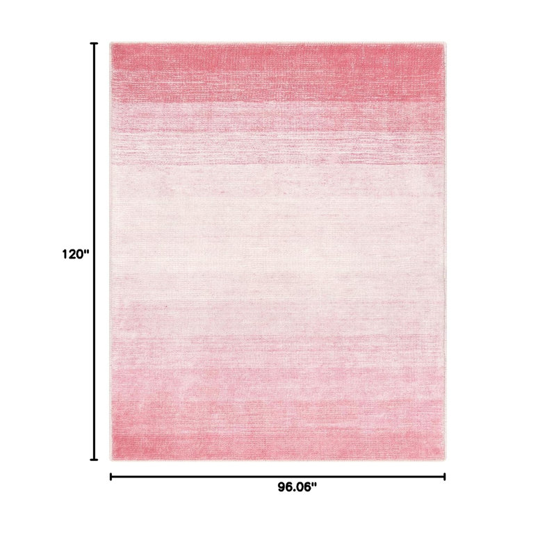 Abstract Ombre Plush Area Rug – Soft Gradient Accent with Non-Slip Backing, Rectangle 8' x 10'