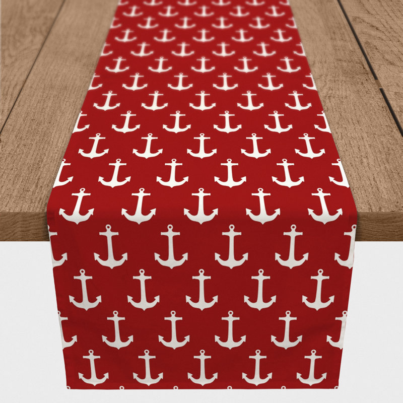 Chemin de table géométrique McKay, L 90 po x l 16 po, Rouge, Mckay Geometric