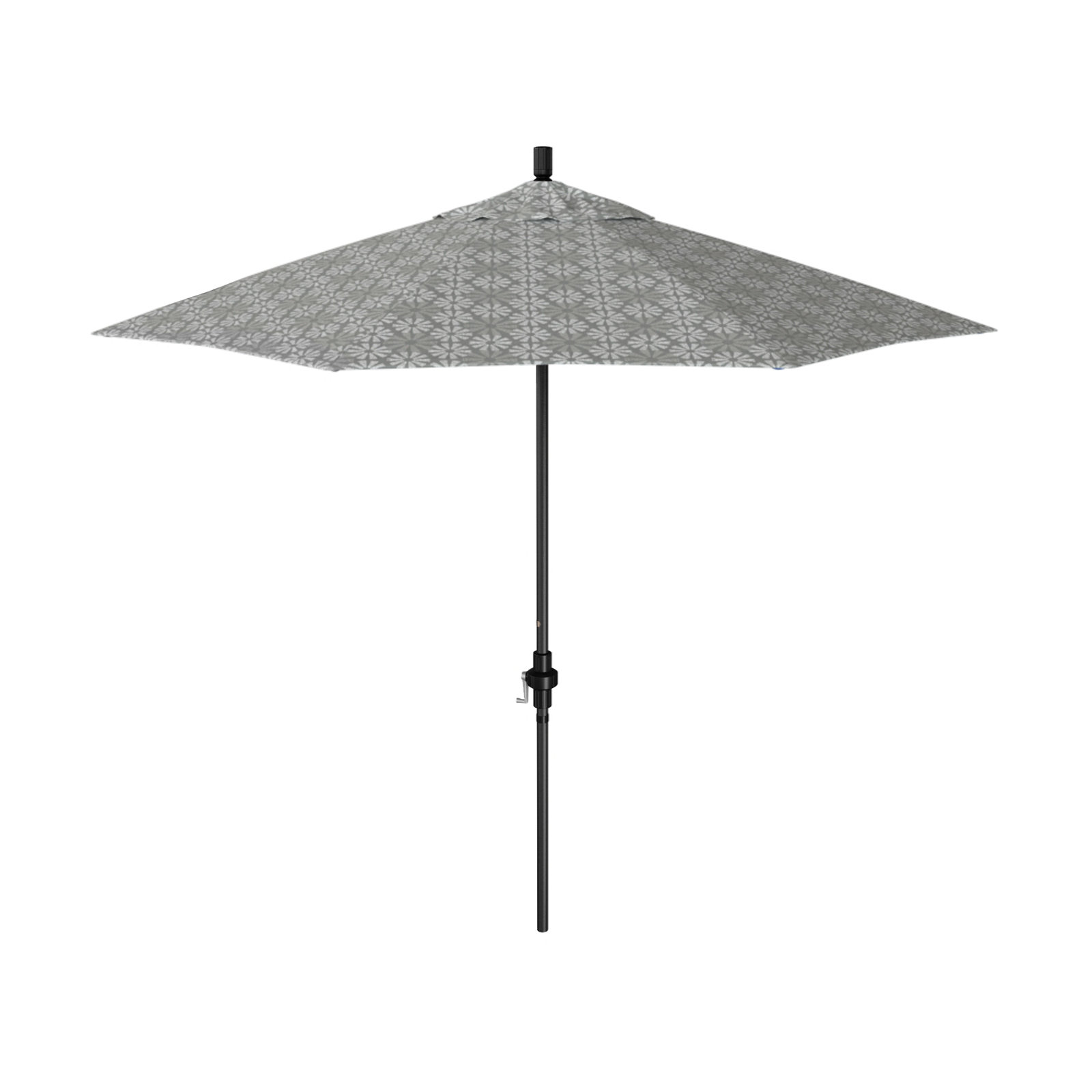 Santana 108'' Outdoor Umbrella, Spiro Graphite - Pacifica Premium, Black