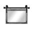 Miroir vertical moderne avec rail de porte de grange en acier et supports de coin décoratifs en métal Modern-1522429546-1522429564