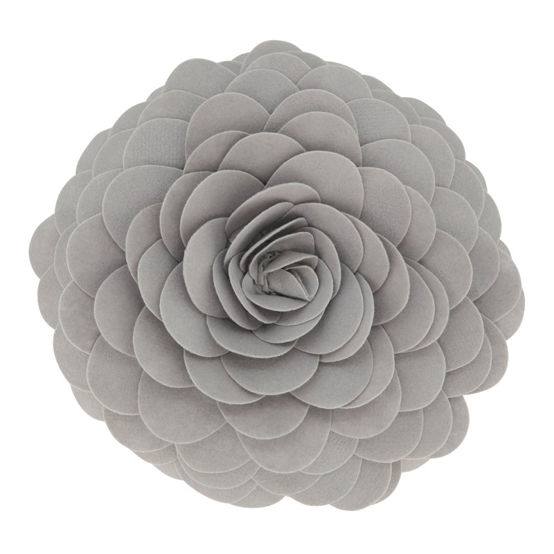 Felt Collection Appliqued Throw Pillow, 16" H x 16" W, Gray