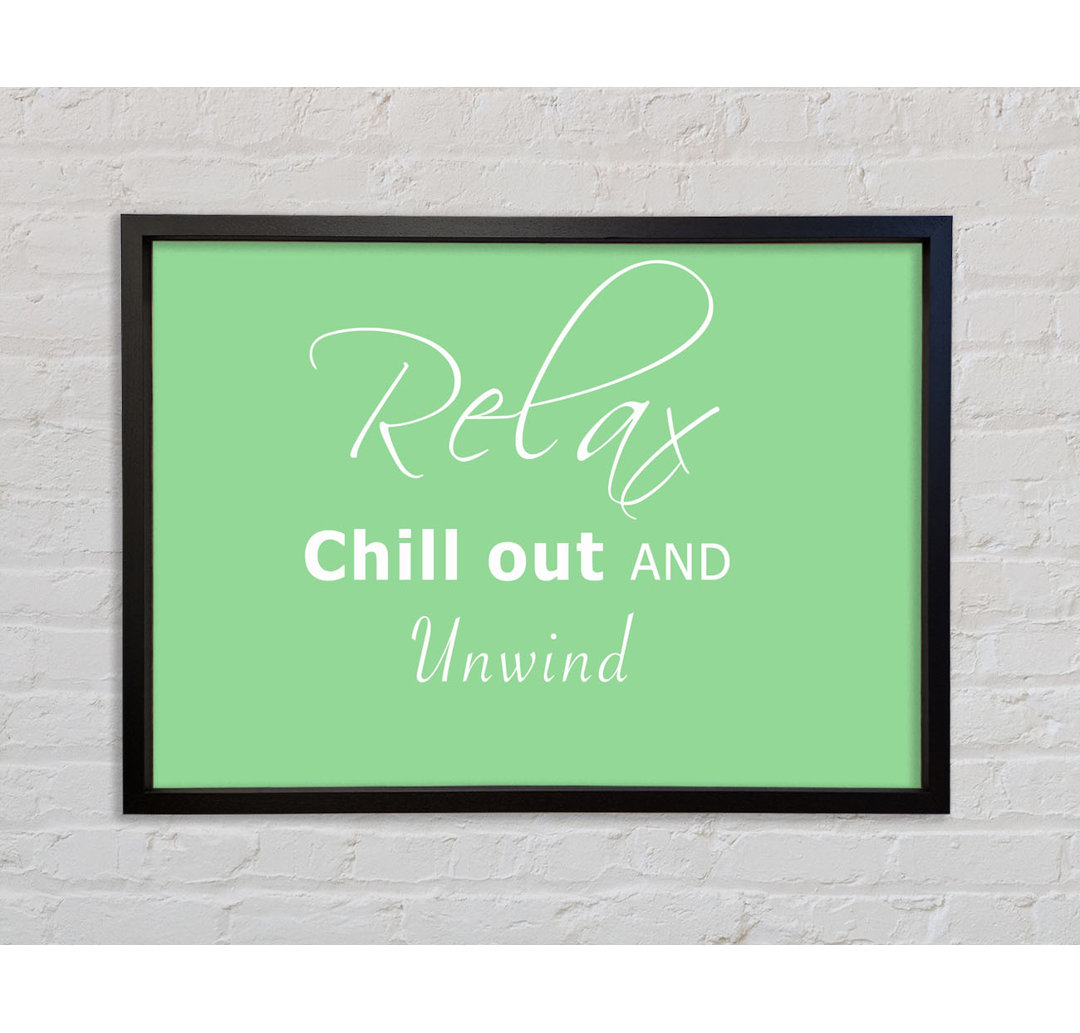 Badezimmer Zitat Relax Chill Out - Druck