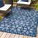 Arionna Neutral Geometric Navy Indoor/Outdoor Rug