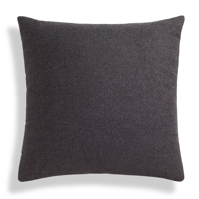 Signal Pillow Cover & Insert, Square, Edwards Charcoal Crossweave, 24" x 24"