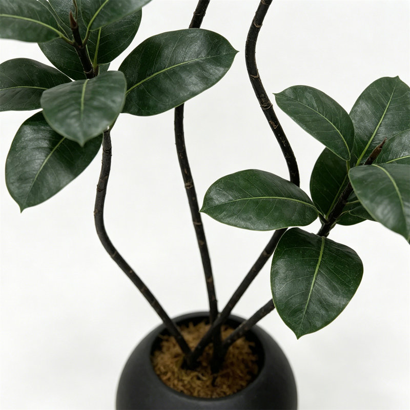 Plantes artificielles réalistes pour la décoration intérieure, Noir