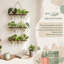 Mini porte-vase mural à 3 niveaux pour vase à fleurs en bois