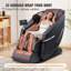 Fauteuil de massage VEVOR avec rail SL flexible, fauteuil inclinable Zero Gravity, 10 à 18 modes automatiques