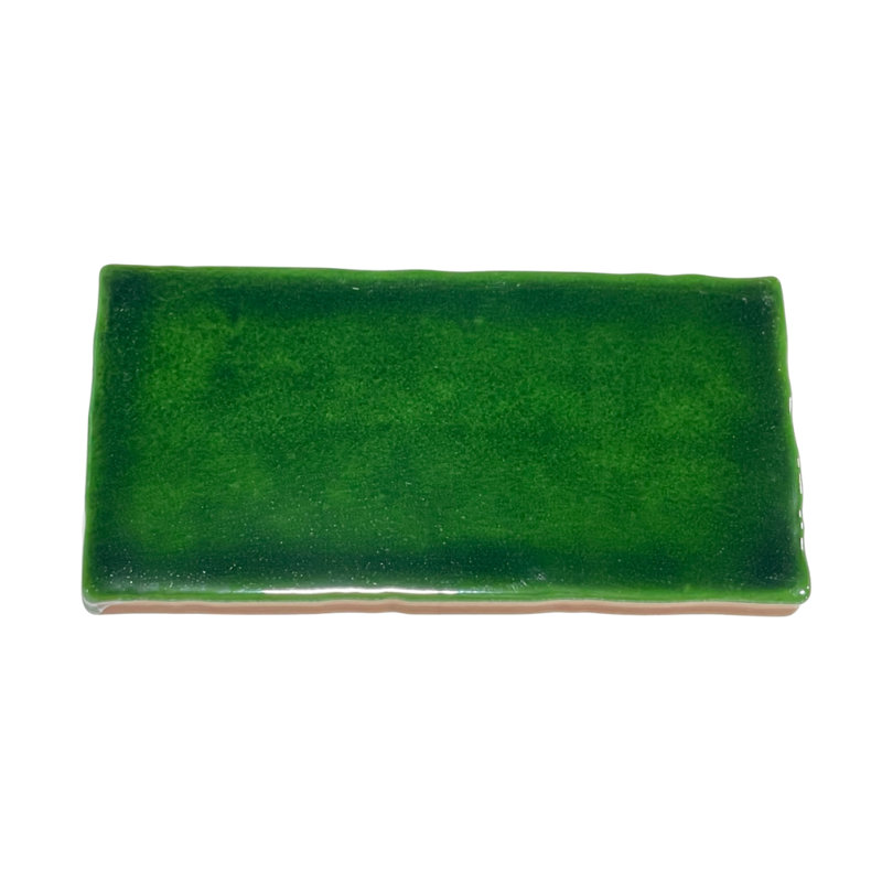 Diana 3" x 6" Ceramic Spanish Subway Tile, Emerald