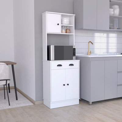 Support de rangement avec 3 portes et tiroir