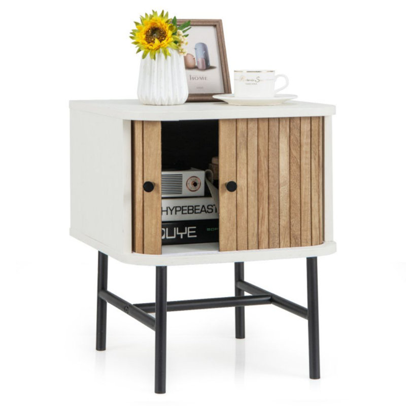 Table de chevet Sabastian, Blanc