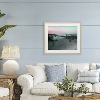 «Dunes Horizon At Sunset», reproduction encadrée sous verre, conception de Charles Swinford