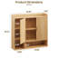 Armoire murale cannelée pour salle de bain, armoire à pharmacie en bois avec 2 portes et tablette réglable
