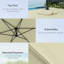 Parasol en porte-à-faux robuste, 9,5 pi, pour le plaisir du balcon - 9,5 pi beige, amusant près de la piscine