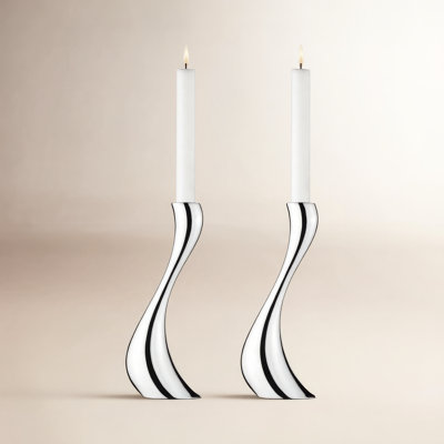 Georg Jensen Cobra Stainless Steel Candlestick