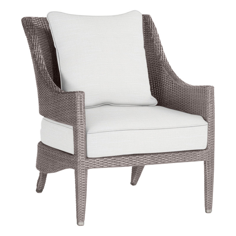 Athena Woven Lounge Chair - Oyster, Dove Sunbrella Linen, Welt, Oyster