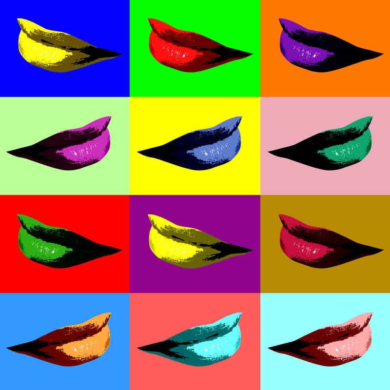 Modern Lips Print by Christopher Kennedy, Acrylic, 46" H x 46" W x 1" D, No Mat