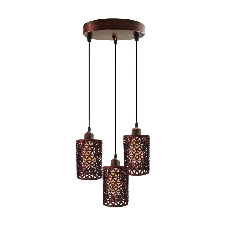 Renwick 3 - Light Cluster Pendant, Rustic Red
