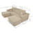 105.7"Cloud Sectional Couch With U-Shaped Chaise-1219474476-1219474466