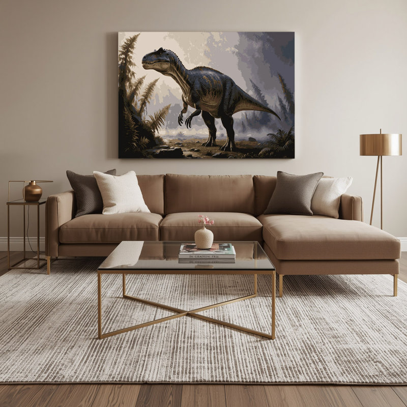 «Dinosaur Argentinosaurus», art mural sur toile noire