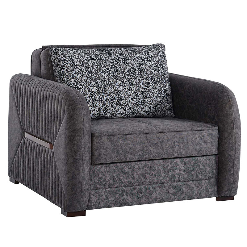 Fauteuil rembourré convertible avec rangement