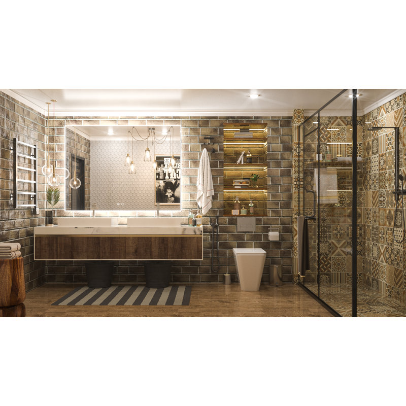 Miroir de salle de bain avec éclairage à DEL rétroéclairé sans cadre, 36 po x 48 po