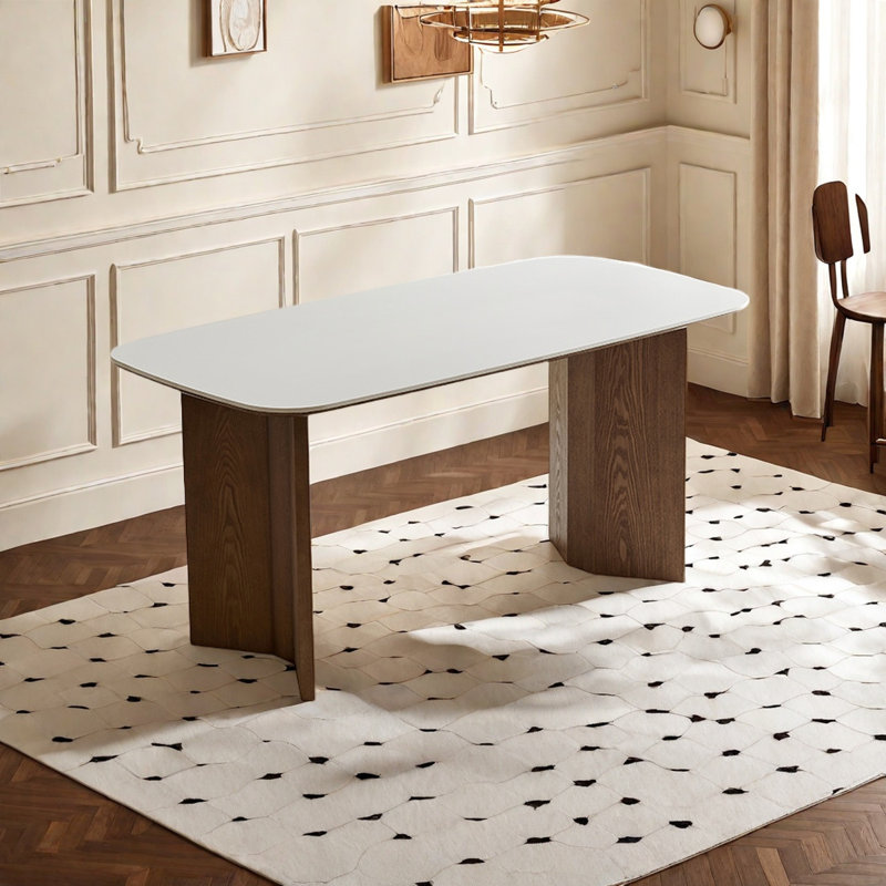 Table rock française rétro, simplicité moderne, H 29,5 po x L 55,1 po x l 31,5 po