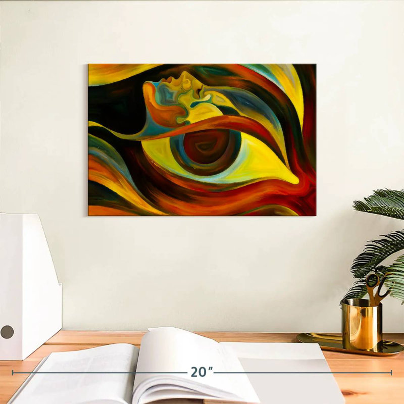 Alcaraz Human Faces Abstract, 8" H x 12" W
