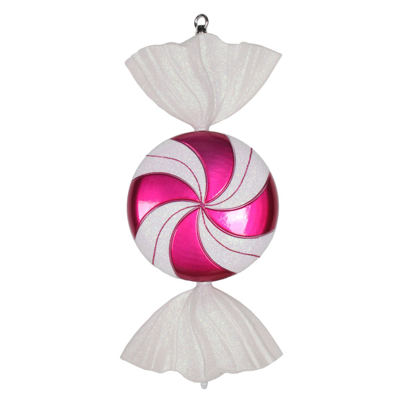 Ornement 18,5 po, Cerise / blanc