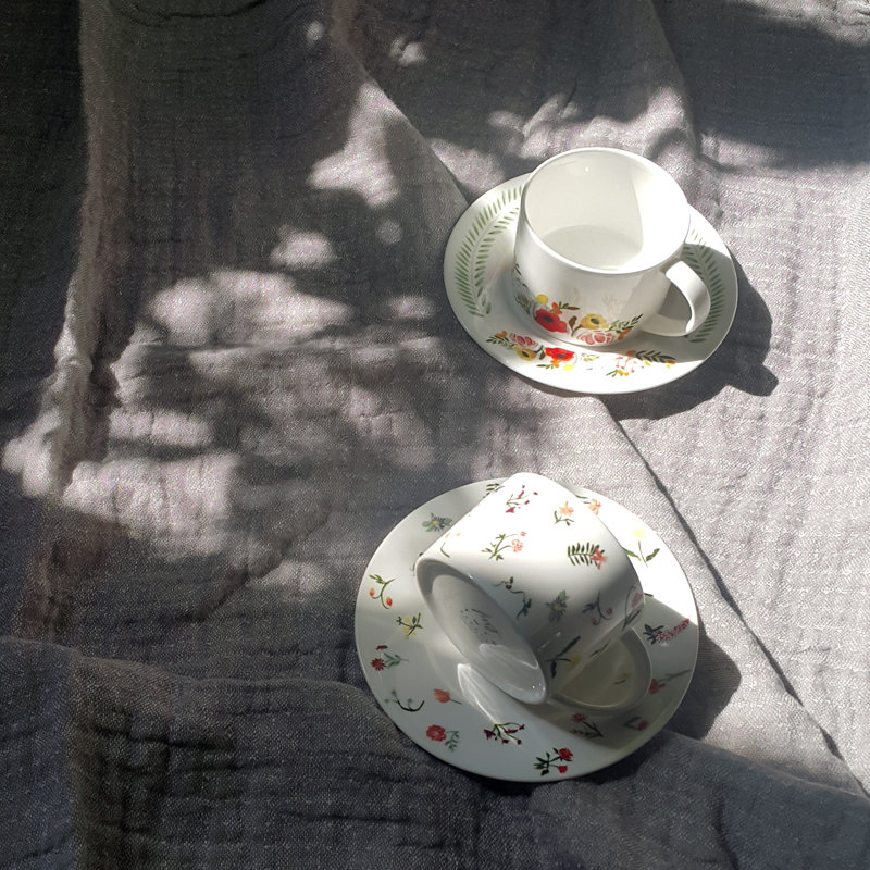 Language Of Flowers Bone China Cappuccino Cup
