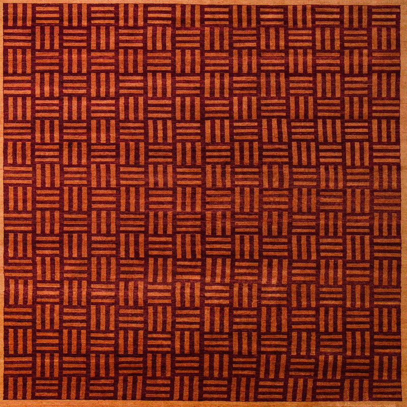 Abstract Indoor Rug, Square 4'