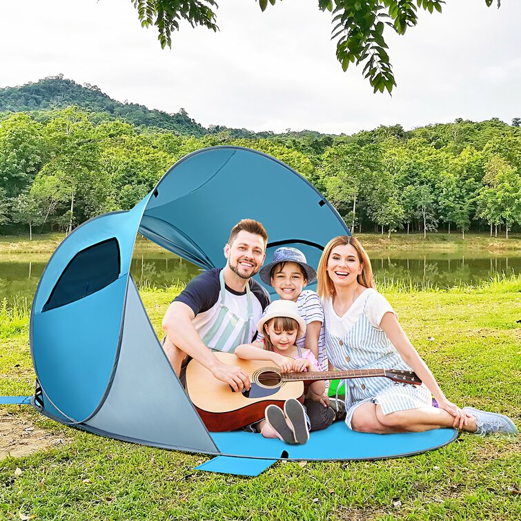 人気上昇中 ZOMAKE Pop Up Beach Tent 3-4 Person, Portable Instant Sun Shelters  Cabana S