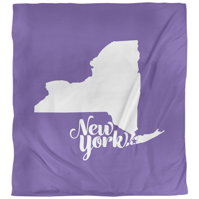 Housse de couette new york, Mauve, Polyester brossé