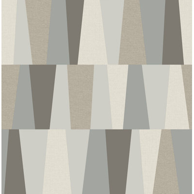 Seabrook Designs Jean Macey Striped Geometric Unpasted Wallpaper