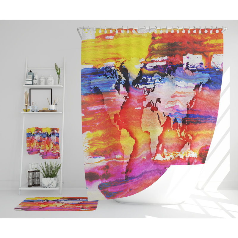 Nerijus Polyester Shower Curtain Set