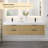 Livia 72" Wall-mounted Double Bathroom Vanity with White Artificial Drop-in Sink without Mirror