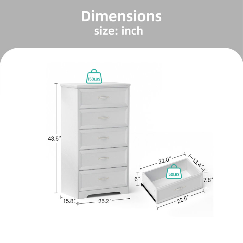 Commode décorative Stasja, Blanc
