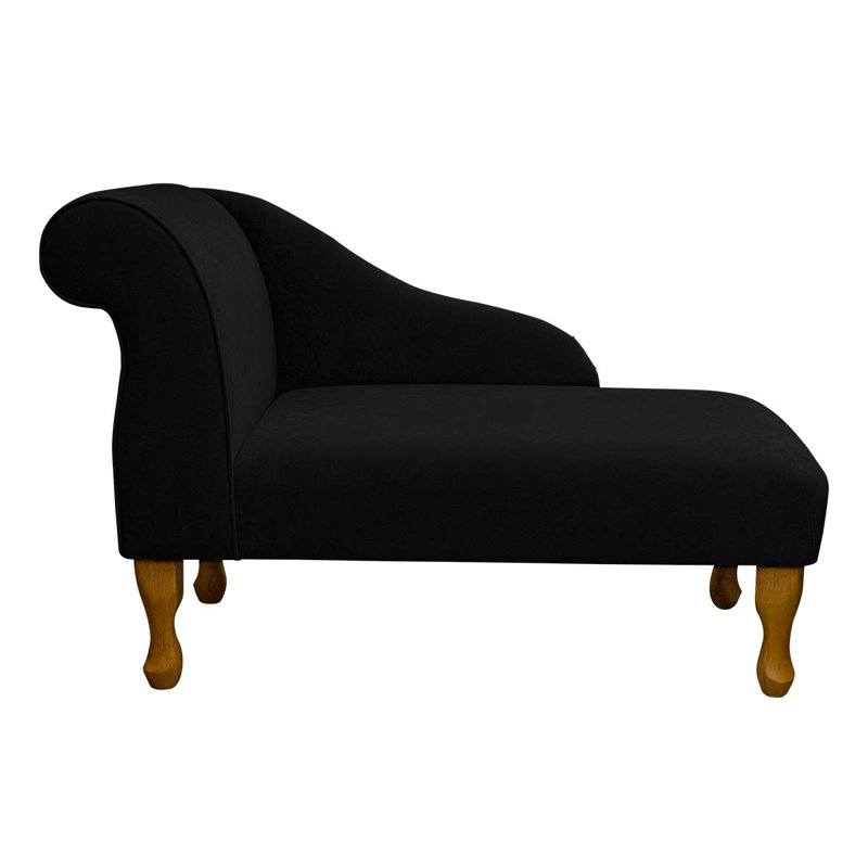Upholstered Chaise Lounge, Black