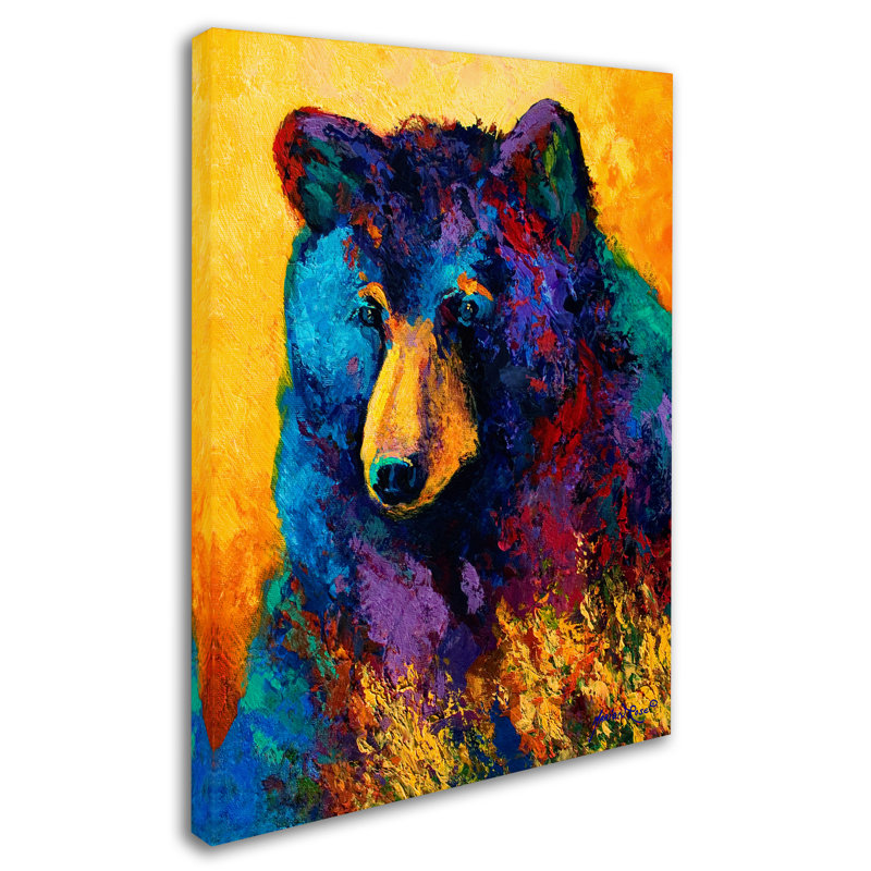 «Bear Pause» par Marion Rose, reproduction sur toile, H 47 po x l 35 po x P 2 po