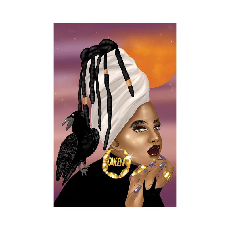Queen Raven - Print on Canvas, Wrapped Canvas, 30.48 cm H x 45.72 cm W