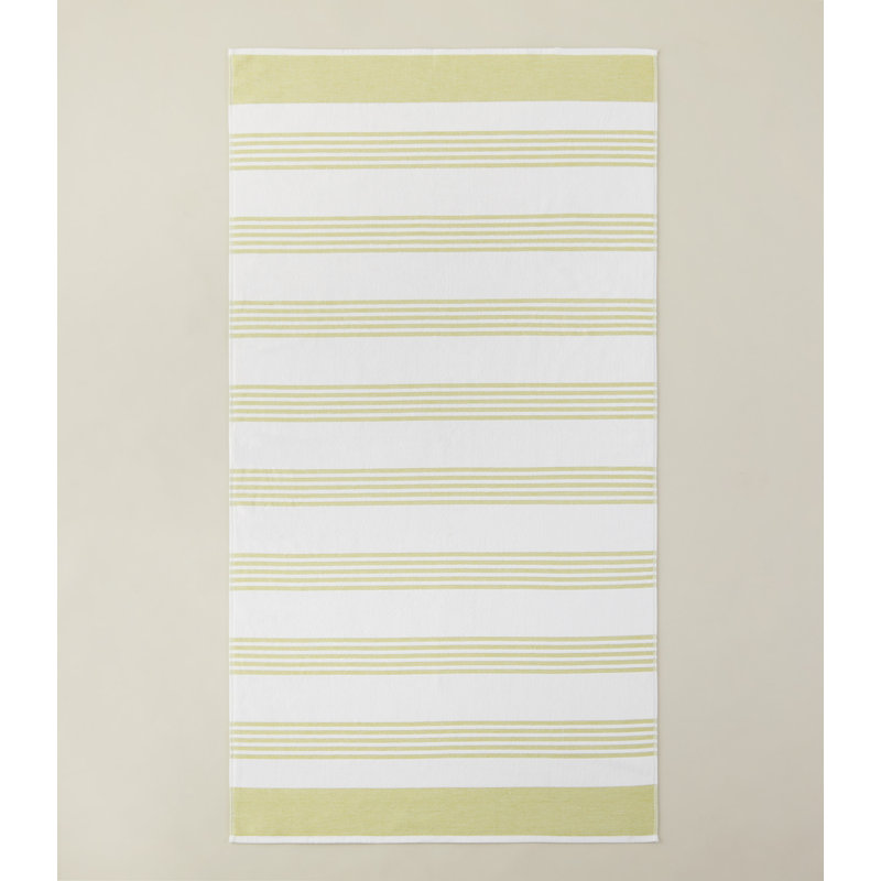 AEGEAN STRIPE BEACH TOWEL, LIME