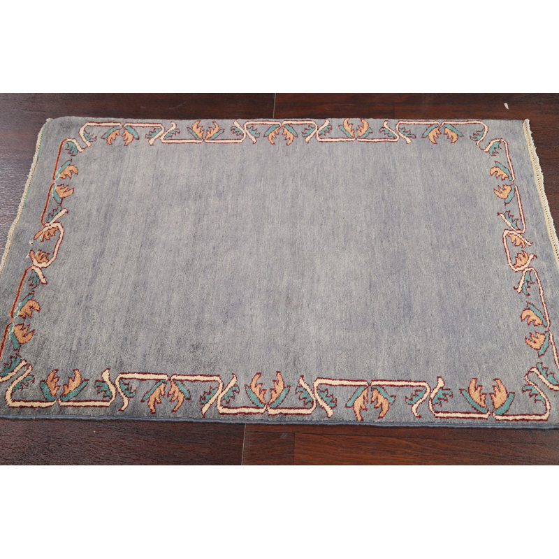 Tapis oriental en laine Rumbell Gabbeh Kashkoli noué à la main 3 x 4
