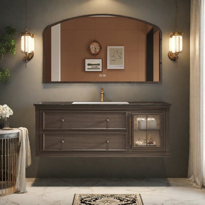 French retro simple luxury bathroom cabinet