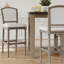 Tabouret de bar Charleston avec siège rembourré et pieds tournés