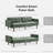 Reiana 76.8'' Faux Leather Convertible Sofa-1798618964