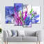 Ensemble de 4 fleurs abstraites sur toile-204860202