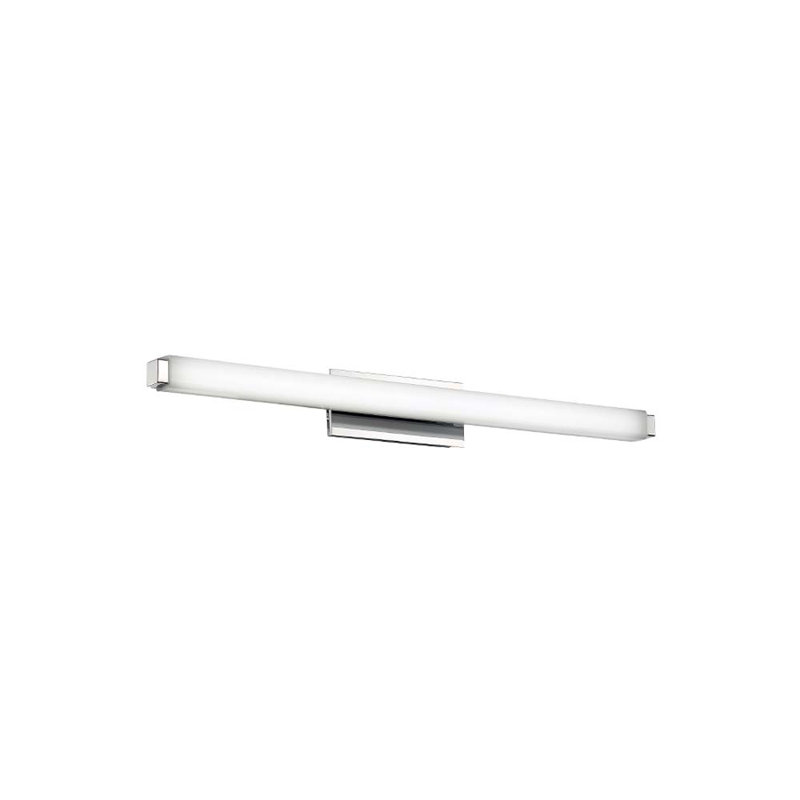 Plafonnier encastré 1 lumière Mini Erby, 3500K, Chrome, H 3 po x l 25,75 po x P 3,38 po