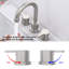 Robinets de lavabo de salle de bain en métal de qualité supérieure, conception moderne en nickel brossé pour un usage familial