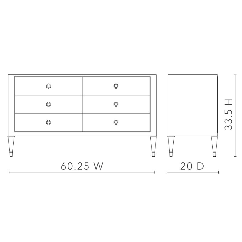 Morris Extra Large 6-Drawer, Sand White