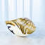 Pleated Bowl-Amber/Blue Filigree-57972693