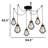 Adjustable Height Metal Body 6 Lights Chandelier